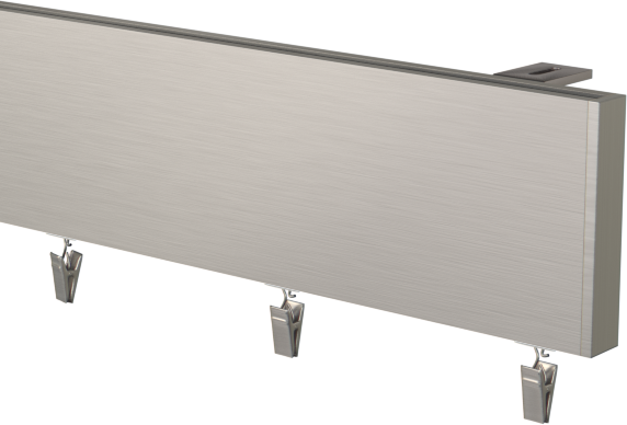 Karnisz do sufitu Prestige w kolorze aluminium szczotkowane