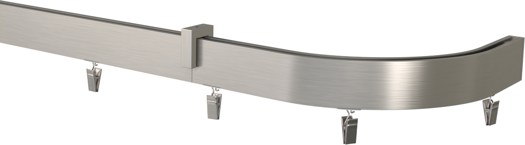 Karnisz sufitowy aluminiowy z zakończeniem łukowym