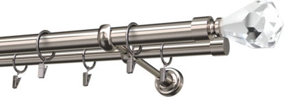  Karnisze metalowe podwójne Ø25/19mm Cristal 3,5m