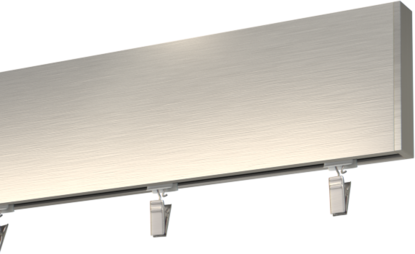 Karnisz do sufitu Prestige w kolorze aluminium szczotkowane