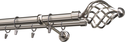  Karnisze metalowe podwójne Ø25/19mm Navona 350cm