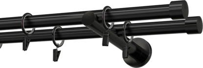Karnisz metalowy podwójny 19mm Rullo