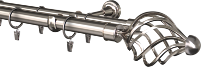  Karnisze metalowe podwójne Ø25/19mm Navona 350cm