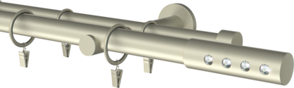  Karnisze metalowe podwójne Ø25/19mm Hera