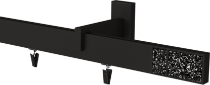 Karnisze 350cm czarne Boss Black Diamond
