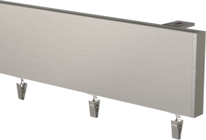 Karnisz do sufitu Prestige w kolorze aluminium szczotkowane