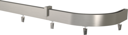 Karnisz sufitowy aluminiowy z zakończeniem łukowym