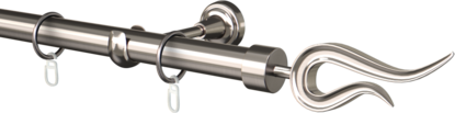 Karnisz metalowy pojedynczy fi25mm Violo agrafka