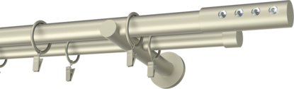  Karnisze metalowe podwójne Ø25/19mm Hera