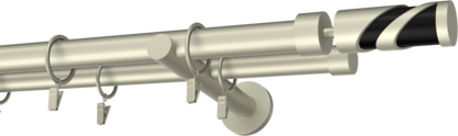 Karnisze metalowe podwójne Ø25/19mm Doris 3,5m 