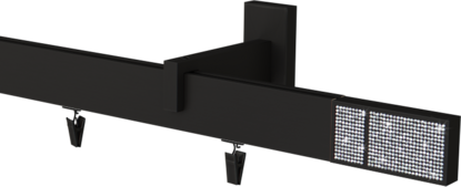 Karnisze 350cm czarne Boss Cristal